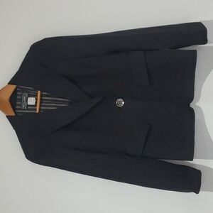 Designer Francesca Mammoliti Classic tailoreBlack Single Breasted Blazer size6